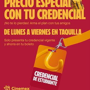 Precio especial cinemex a estudiantes