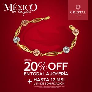 CRISTAL JOYAS: HASTA 20%OFF.